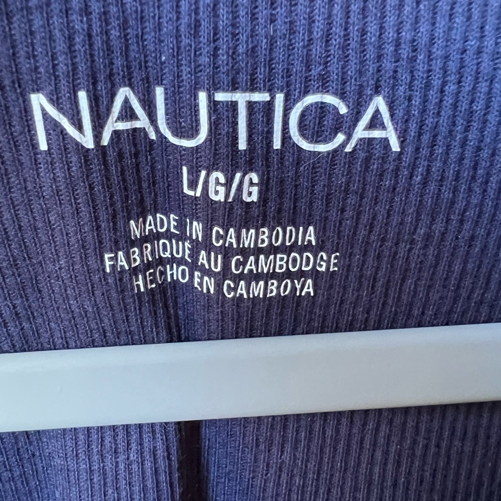 Nautica Two Piece Blue Pink Polka Dots Cozy Velour PJ Sleepwear Set Fall Winter - Picture 4 of 16